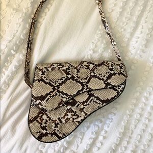 snakeskin saddlebag
